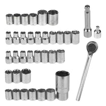 Kit Jogo Soquete Sextavado C/ Chave Catraca 40 Pçs