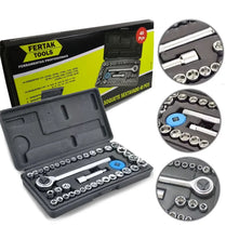 Kit Jogo Soquete Sextavado C/ Chave Catraca 40 Pçs